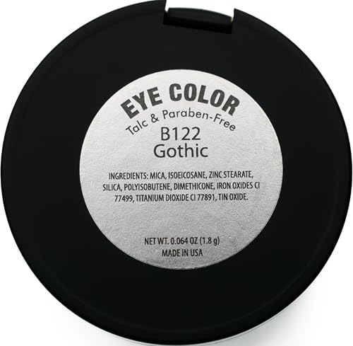 Pure Ziva Gothic Deep Navy Blue Purple Plum Dark Metallic Shimmering Pressed Powder Single Vegan Eyeshadow; Talc, Paraben & Cruelty Free