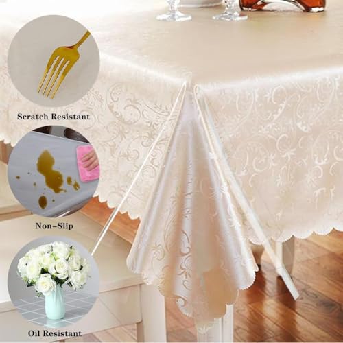 DASIAUTOEM Tischdecke Transparent, Durchsichtige Tischdecke, Tischfolie Durchsichtig 130cm Breit, 0.13 mm Stark, Wasserdicht Abwaschbar PVC Folie Fettdicht Tischschutzfolie (130 x 180 cm)