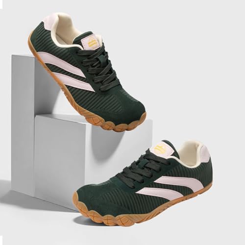 Image of Barefoot Shoes Women Casual Sneakers,Wide Toe Box Shoes Women Zero Drop Barefoot Shoe Men,Minimalist Trail Running Shoe,Non-Slip Lightweight Breathable Comfortable Fashion Walking Hiking Shoes Unisex