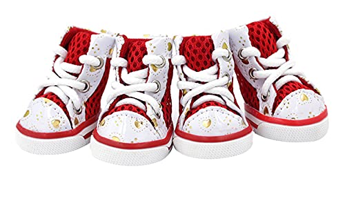 PetPhindU Hundeschuhe Hundesportschuhe Hund Turnschuhe All Seasons Dog Mesh-Schuh-Breathable Sommer-frühlings-Schuhe für Hunde