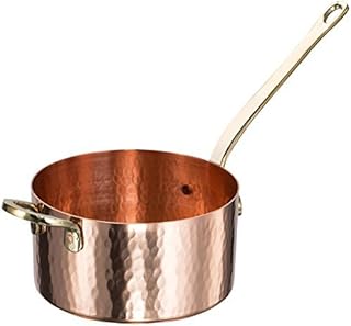 New DEMMEX 1.2mm Thick Hammered Copper Sugar Sauce Zabaglione Pan with Helper Handle, (1.7-Quart) by DEMMEX
