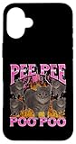 pee pee poo poo poo funny oia cat meme bootleg graphic custodia per iphone 16 plus