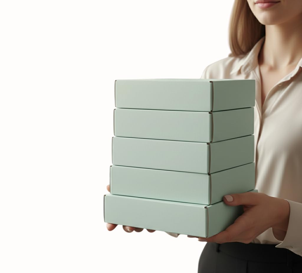Mint Corrugated Packing Box 8 x 8 x 2 Inch | Heavy Duty Cardboard Shipping Box | Packaging Carton for Courier, Retail, E-commerce & Storage | Pack of 10-image-38