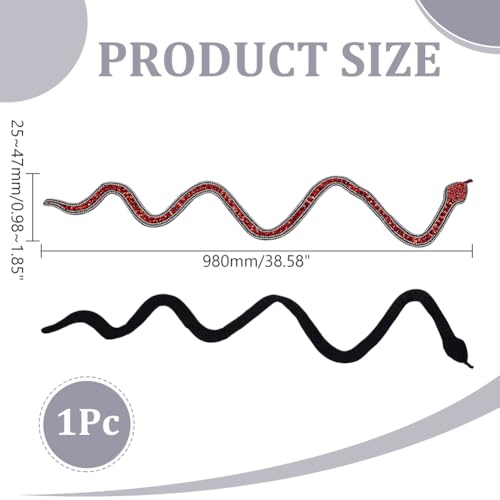Patchs thermocollants serpent 98cm pour customisation et réparation de vêtements - 3