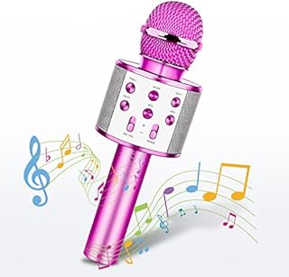 Kids Microphone, Girls Toys Age 4-12 Year Old Girls Gifts for 5-12 Year Old Christmas Xms Gifts Toys for Girls 4-12 Year Old Girls Teenager Gifts Girls Karaoke for Microphone Presents for Girls