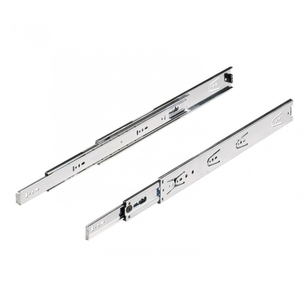 Coulisse a bille sortie totale 450mm Hettich pour optimiser l'espace des tiroirs de cuisine