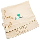 Daveliou Paint Brush Holder - 24 Slot Artist Paint Brushes Case - Natural Canvas Rollup - Paintbrush Protection