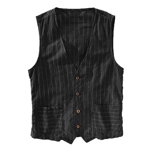 Men's Suit Vest Casual Formal Dress Vests Waistcoats Busines Slim Fit Sleeveless Striped Blazer Wedding Tuxedo Tops4