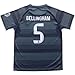 KWFOM Madrid 25/26 Bellingham #5 Away DarkBlue Kids Soccer Jersey Kit with Shorts/Socks Set Youth Sizes (DarkBlue, 28)