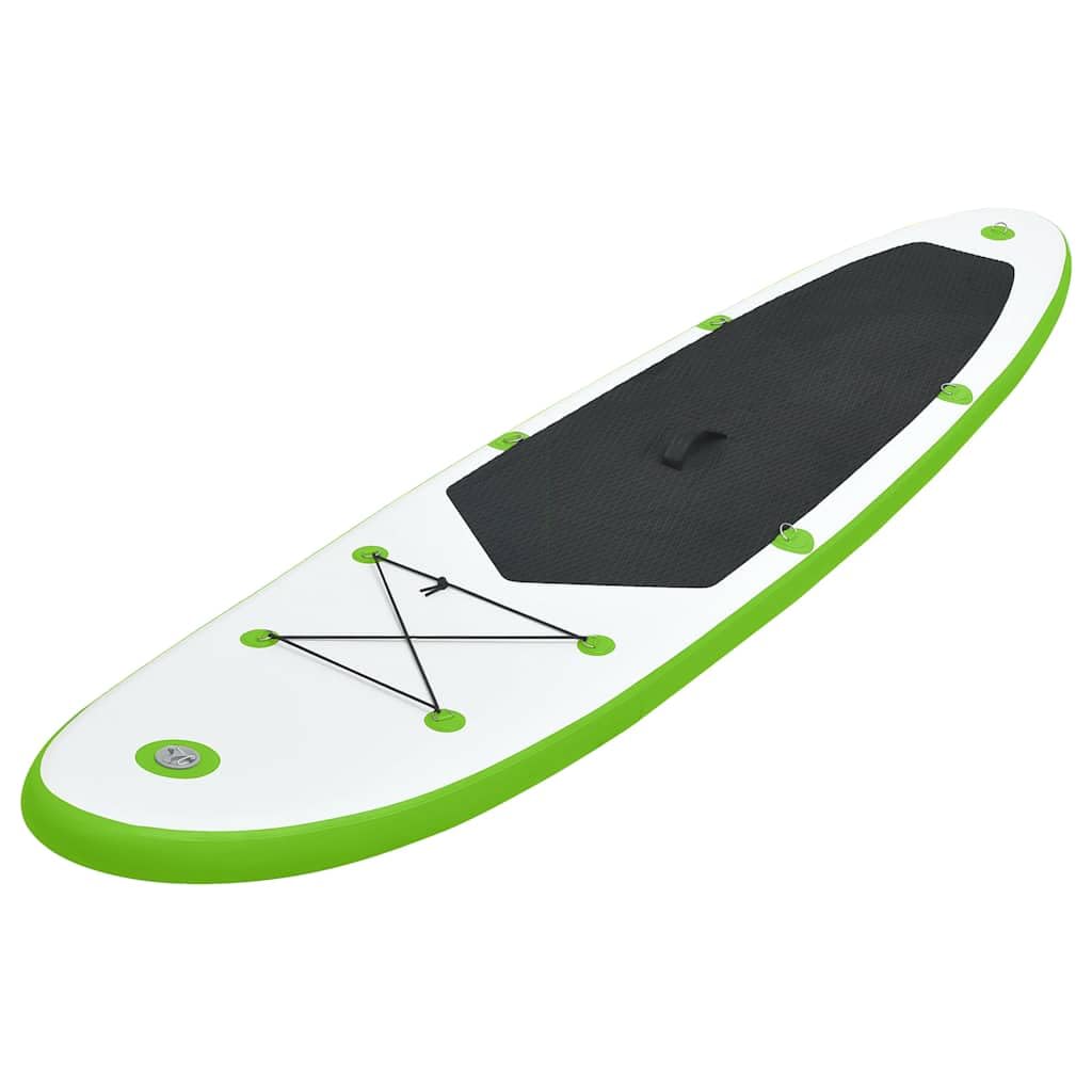CHARMMA Inflatable Stand Up Paddleboard Set Green and White,Paddleboards-92731