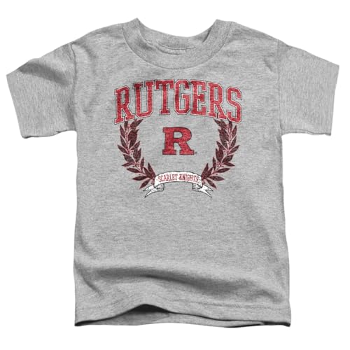 LOGOVISION Rutgers University Laurels Dark Kids T Shirt (2) for Toddler Boys and Girls, Athletic Heather