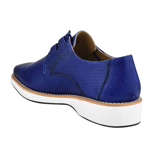 Image of LIBERTYZENO Mens Knitted & Animal Print Genuine Leather Adults Lace Up Oxford Dress Shoes for Easter Gift