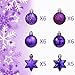 KI Store Purple Christmas Balls 34pcs 1.57-Inch Small Christmas Tree Decoration Ornaments for Xmas Tree Holiday Wreath Garland Decor Ornaments Hooks Included