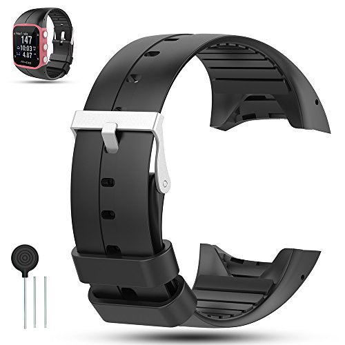 Para Polar M400u00a0GPS reloj inteligente banda correa, ifeeker accesorios suave silicona goma de repuesto correa para reloj pulsera Deporte Pulsera para Polar M400u00a0Reloj GPS, Negro