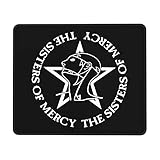 DaihAnle The Sisters of Mercy Gaming Mouse Pad Non Slip Rubber Stitched Edges Mice Pads Waterproof Keyboard Mouse Mat Desk Pad for Work, Game, Office, Home 8.3 x 10.3 in