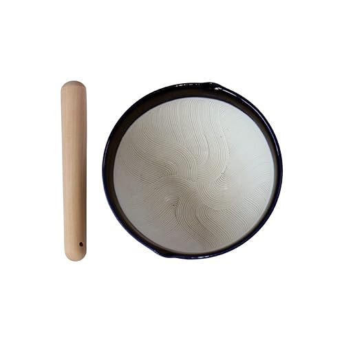 Ripple Ridge - Mortero y mano - Suribachi y Srikogi - Hecho a mano en Japón - 3.9 pulgadas