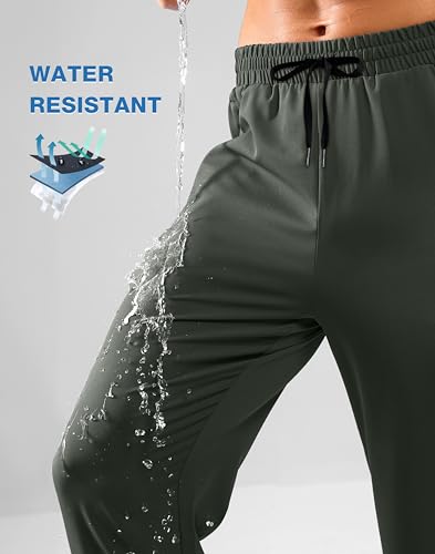 Image of Pudolla Men's Lightweight Hiking Pants Quick Dry Outdoor Sweatpants with Zipper Pockets for Athletic Workout Casual Travel
