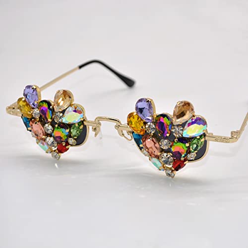 laureles 2023 Fashion Small Rhinestone Sunglasses Women Vintage Retro Round Punk Sun Glasses Men UV4004