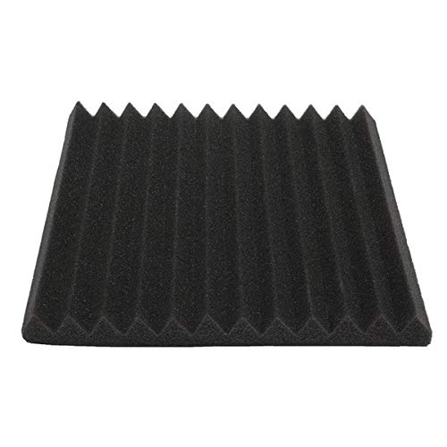 Paquete de 48 paneles acústicos de 30 x 30 x 2,5 cm para estudio acústico, azulejos de espuma de insonorización para estudio acústico, paneles de pared (negro)