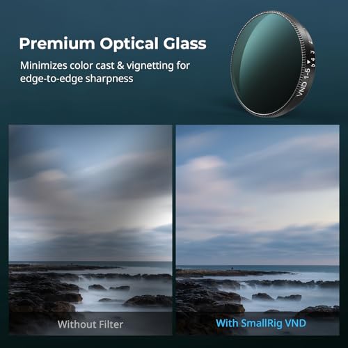 Image of SmallRig Nano VND 1-5 Stop Filter for DJI Osmo Nano, Variable ND2-ND32 Filter, Adjustable ND Filters, Made of Multicoated HD Optical Glass, Includes Storage Case