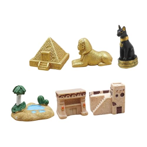VICASKY 6 Stück Teiliges Ägyptisches Miniatur pyramiden modellset...