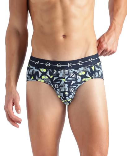 Image of Jockey NY01 Men Super Combed Cotton Elastane Stretch Printed Brief