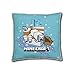 Minecraft Coussin carré super doux ours polaire | Sous licence officielle réversible, double face, bleu (coussin)