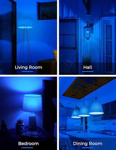 Image of L LOHAS LED Blue Light Bulbs, 9W (60W Equivalent) A19 E26 Base