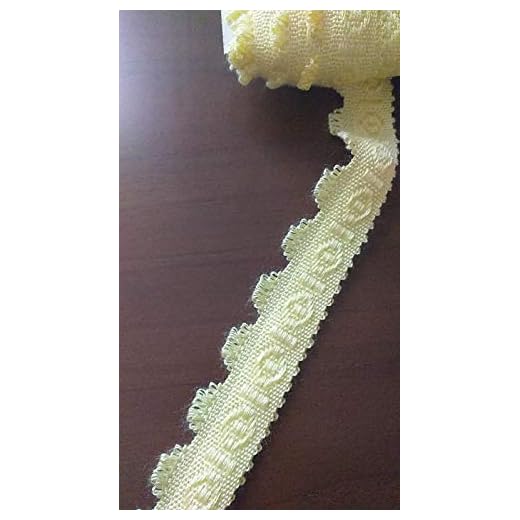 NASTRIFICIO ROSSI SAS Double border fringe h 3 cm 1 m (Yellow)