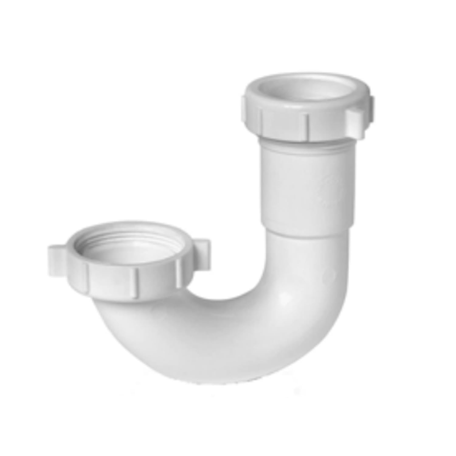 Highcraft Junta deslizante de plástico en J de 1-1/2 pulgadas, junta deslizante blanca para fregadero de cocina y baño aplicaciones de drenaje tubular