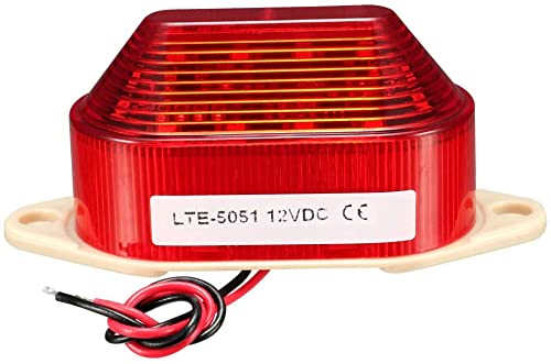 Lampada Di Segnalazione Industriale LED - DC 24V, Lampeggiante, Rossa, Resistente All'Acqua - Foto 3