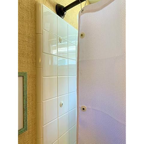 Shower Curtain Magnets Screen Door Privacy Screen New Model Keep Your Shower Curtain Closed and Tight to The Side Walls Cover