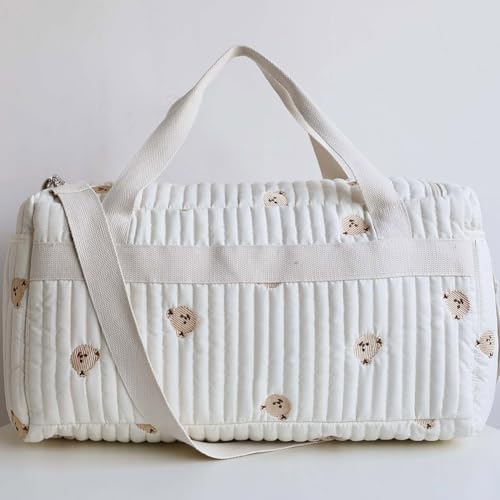 Bolso de maternidad todo en uno para mamá - Ligero - Acolchado - Gran bolso cambiador multifuncional para la maternidad y el cambio de bebé para el hospital y el fin de semana, oso - imagen 7
