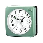 Bulova Clocks B1874, Ultra Small Travel Alarm with Snooze and Light, No Ticking, Verde,Green - Image 2