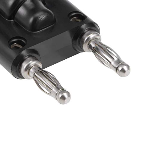 Adaptador BNC hembra a dual banana macho 4 piezas miniatura 3