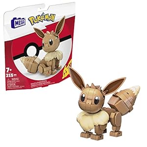 Figurine Pokémon Évoli Articulée 6 cm, Jeu de Briques de Construction MEGA Construx