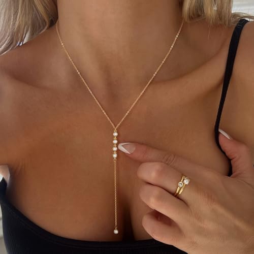 Gold Necklace for Women, Cuba Chian Necklace, Layered Chains Necklace, Ideal for Special Occasions, Daily Wear, Wear Alone or Stacked on Summer Beach, Multiple Style2