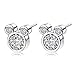 Epoch World Damen Ohrringe 925 Sterling Silber Ohrstecker Maus Ohrringe Stecker mit Zirkonias Silber Ohrringe für Frauen Mädchen Kinder