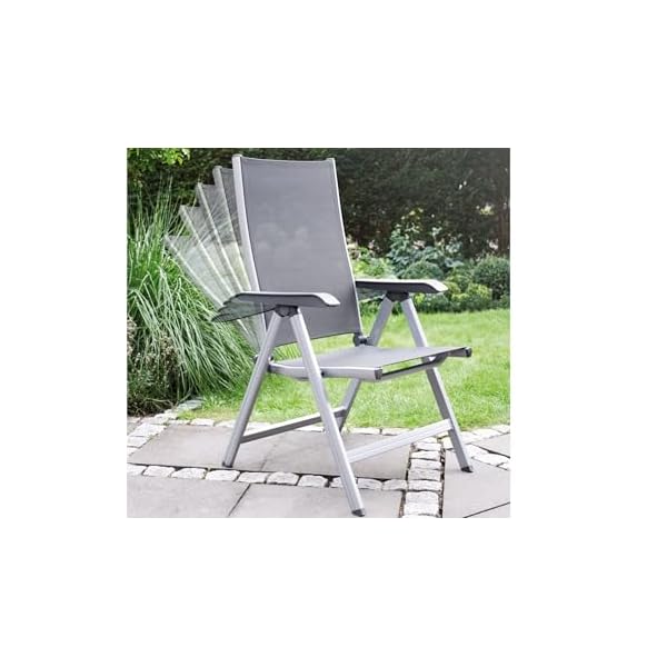Kettler Basic Plus Advantage Gartenstuhl Silber/Anthrazit