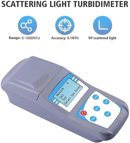 Handheld Digital Turbidity Meter - Portable Lab Turbidimeter with LCD Backlight for Water Quality Testing in Treatment Plants, Wine Industry & Laboratories, ZD-501 (0-500 NTU)