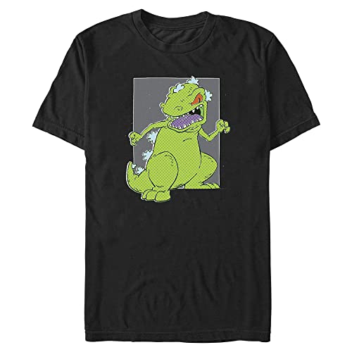 T-shirt Rugrats Reptar imprimé graphique et coupe longue 3XL noir