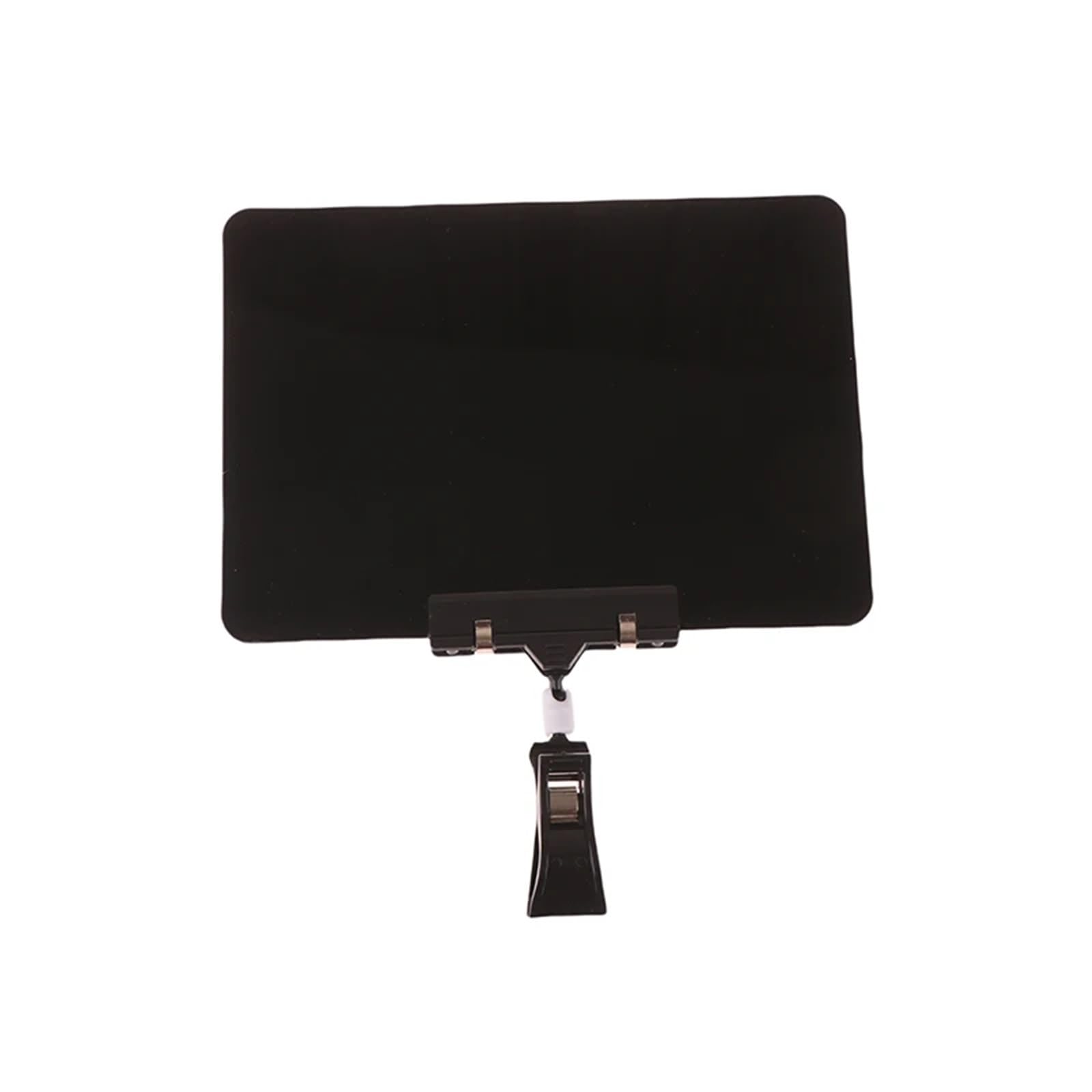Qvorlth Clip On Sign Holder 20pcs Fruit Price Tag Merchandise Display Wear-resistant Sign Holder Clip Food Advertising PVC Waterproof Whiteboard For Display(A5 black)