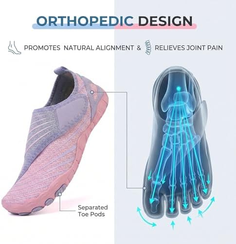 2026 Upgrade Shoes for Women Men, Wide Toe Box Non-Slip Adjustable Comfortable Slip on Beach Hiking Water Sandals for Walking Traveling (Style-a, Adult, Women, 10, Numeric Range, US Footwear Size System, 10.5, Wide) - 4