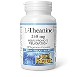 Natural Factors L-Theanine 250 mg, 90 vegetarian capsules, Helps Promote Relaxation, One-per-Day, Non-Drowsy, Proudly Canadian
