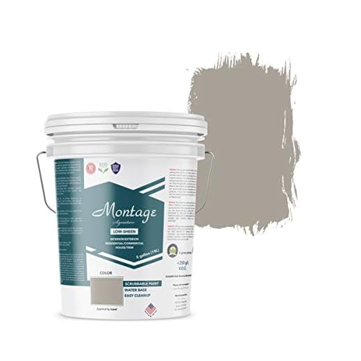 Montage Signature Interior/Exterior Eco-Friendly Paint, Dove Gray, Low Sheen, 5 Gallon