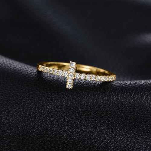 Image of JewelryPalace 14k White Yellow Rose Gold Plated 925 Sterling Silver Rings for Women, Cubic Zirconia Promise Rings for Her, Stackable Wedding Bands Rings for Women Infinity Forever Love Knot Ring