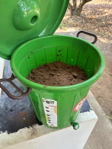 Image of Surprise Organic Composting Bin (30 litres) | Indoor - Outdoor Composter for Converting All Kinds of Kitchen Food Waste Into Fertilizer | Green (Without coirpith)