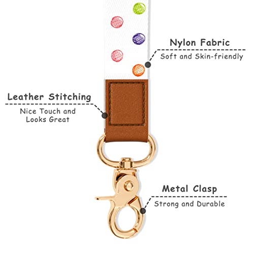Image of Wrist Lanyard Key Chain, Cute Wristlet Strap Keychain Holder for Women Men Car Keys ID Badges Card Wallet Phone Camera