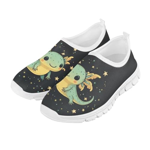 Doojoayie Baby Axolotl Shoes for Boys Size 11 Little Kid Tennis Shoes Boys Cool Galaxy Volleyball Shoes for Teens Outdoor Playing Sports Shoes Non Slip