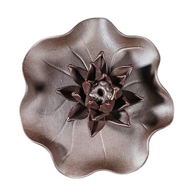 Porte-encens en céramique TUSUOD avec récupérateur de cendres de lotus